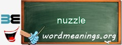 WordMeaning blackboard for nuzzle